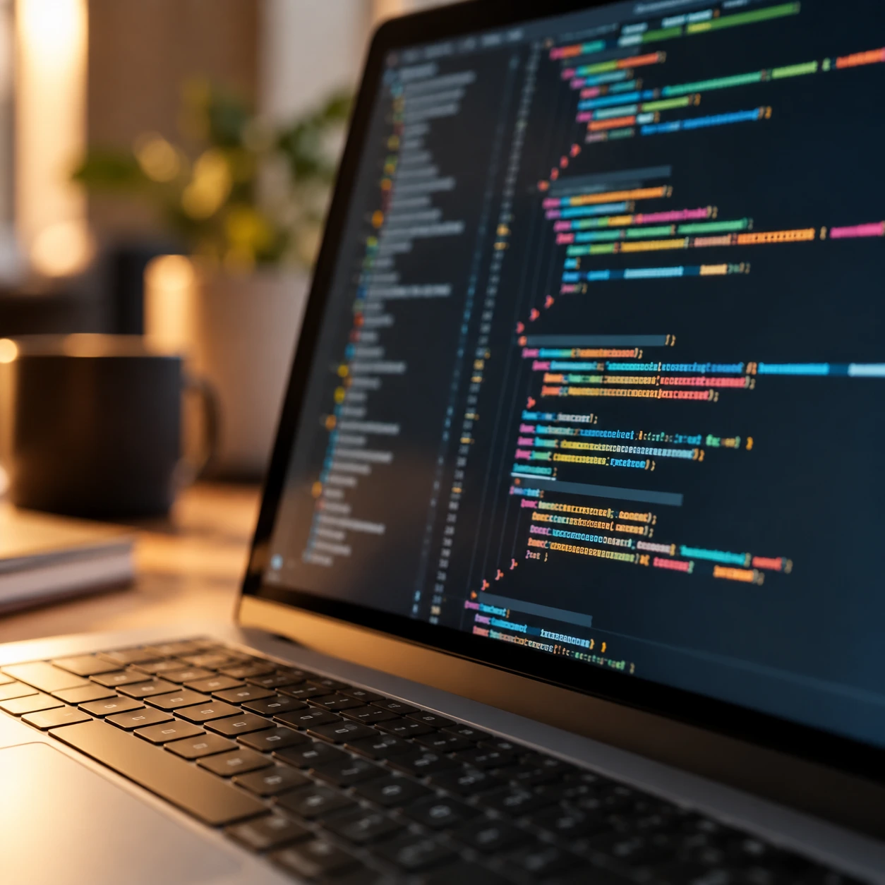 Desarrollo de software en una pantalla